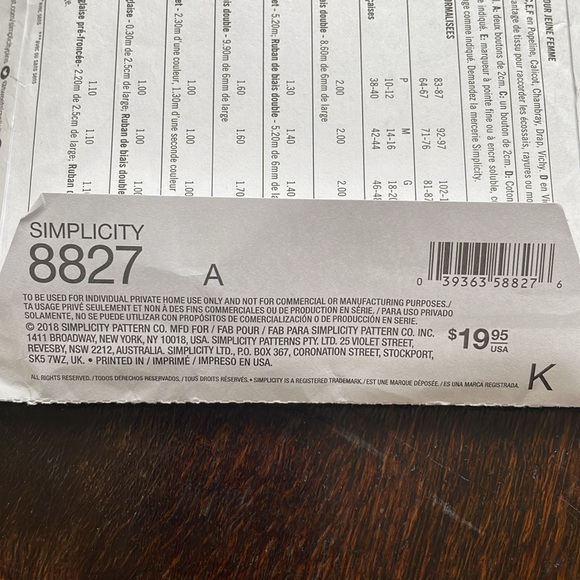 Simplicity 8827 retro 40's style apron sewing pattern - Picture 4 of 5